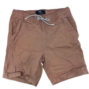 MBX Premium Goods Brown Elastic Waist Drawstring Shorts S